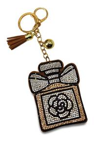 lot 20269 image: Alysheer Keychain Bag charms Gift for Women Girls Bling Sparkly Cute Backpack Car Key Accessories Lanyard (Perfume)