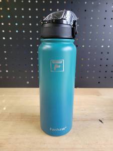 lot 20340 image: Fanhaw Insulated Water Bottle with Spout Lid Turquoise