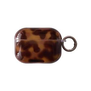 lot 20386 image: Retro Chic Amber Tortoise Shell Print Case for AirPods ProandPro2 with Keychain - Cute Brown Cheetah Print Trendy Leopard Soft Slim Protective Cover for Teen Cool Girls Women(AirPods ProandPro 2,Amber)