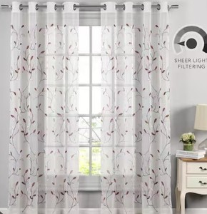 lot 2158 image: See-through rose flower curtain approximately 6 ft 4x5 ft