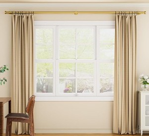 lot 4180 image: Curtain Rod Gold-Tone Finish in Box