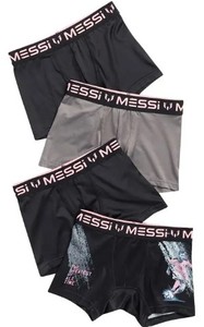 lot 6001 image: Messi Underwear Boxer Briefs size M 4 pack