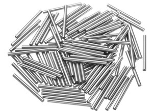 lot 10459 image: 50 Pcs 3mm x 40mm Dowel Pins Silver Tone 6965-0401172-10209090