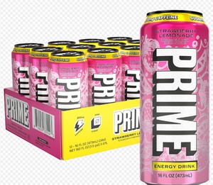 lot 19351 image: Prime Strawberry Lemonade Energy Drink 12-Pack 16 fl oz Cans