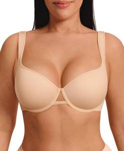 lot 2230 image: FeelinGirl Supportive Lightly Lined Everyday Bra Plus Size Khaki 38DDD