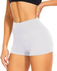 lot 2271 image: CAMPSNAIL White Workout Biker Shorts Women - 358 High Waisted Tummy Control Spandex Booty Volleyball Shorts for Yoga Dance Small-Medium 3IN
