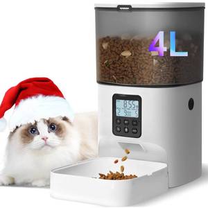lot 3074 image: ANDOLL HOME Automatic Cat Feeder, 4L Cat Food Dispenser with 10s Voice Recorder, Pet Feeder up to 8 Meals per Day, Timed Dog Feeder with Dry Food Sealed Ring