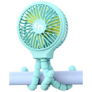 lot 4335 image: WiHoo Portable Stroller Fan, 11H Ultra-long Battery Life 3 Speed 360°Rotate, USB Rechargeable or Battery Operated Cooling Clip On Personal Fan for Baby Crib Travel Car Seat Blue