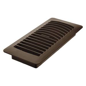 lot 4342 image: Imperial 4 in. x 10 in. Brown Plastic Louvered Floor Register - 1 Each