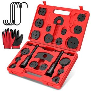 lot 4354 image: EVERESTWAY Heavy Duty Disc Brake Piston Caliper Compressor Wind Back Tool Universal Sets for Brake Pad Replacement with Hanger Hooks-28 Pieces