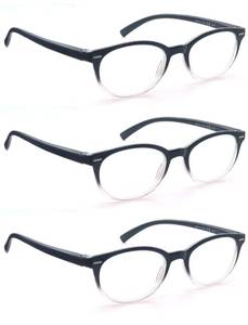 lot 4365 image: OLOMEE Black Reading Glasses Women Cute Small Round Readers 2.00 for Small HeadPetite Face,Lightweight Cheaters Reading Glasses wComfortable Spring Hinges 3 Pack