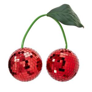 lot 5281 image: DICOSMETIC Glass Cherry Disco Ball Decor Red Hanging Disco Decor Retro Reflective Mirror Ball Christmas Decoration Ornaments for Party, Room, Wedding, Garden Decoration, DJ Club, Stage, Bar, Party