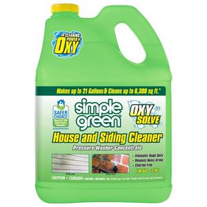 lot 5282 image: Oxy Solve House and Siding Pressure Washer Cleaner - Removes Stains from Mold & Mildew on Vinyl, Aluminum, Wood, Brick, Stucco - Concentrate 1 Gal.