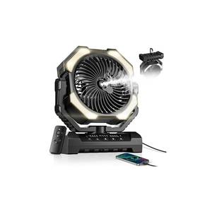 lot 5291 image: Misting Fan, Portable Camping Fans with 9oz Water Tank, 24000mAh Rechargeable Fan with 4 Speed, Battery Powered Fans with 120H Cooling, Last 5H Mist, 2 Mist Modes, Light, OutsidesSummer Essential