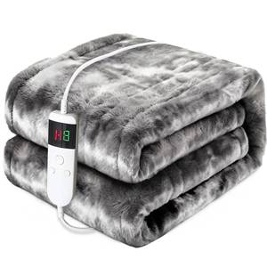 lot 5299 image: PFASDFW Heated Electric Blanket Throw 72x84 - Fast Tie-Dye Heating Blanket, Washable Heat Blanket 10 Heating Settings, 8h Timer Auto Off & Heated Protection, Soft Flannel & Sherpa Material