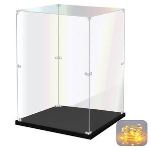 lot 5307 image: KOLIPI Acrylic Display Case for Collectibles Assemble Clear Acrylic Display Box for Lego Alternative Glass Case for Showcasing Figures Doll Toys Home Storage(10x6x14 inch, 25x15x35 cm)