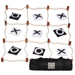 lot 5316 image: Giant Tic Tac Toe Outdoor Games, Bean Bag Toss for Kids and Adults, 4Ft x 4Ft, Large Backyard Family Game, No Assembly, Indoor Outdoor Play, Portable Giant Lawn Games, Instant Setup (White & Black)