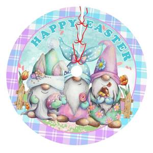 lot 6193 image: Happy Easter Gnome Cute Funny 36 Inch Christmas Tree Skirt Carpet Mat Funny Party Decor Supplies for Xmas Halloween Decorations Occasion