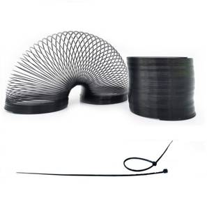 lot 6247 image: 2 Pieces Squirrel Proof Metal Spring Barrier Device Spring Guard Baffle Accessories Outdoor Bird Feeder Protects Hanging Spring Type Coil Poles Raccoon Proof (Black)