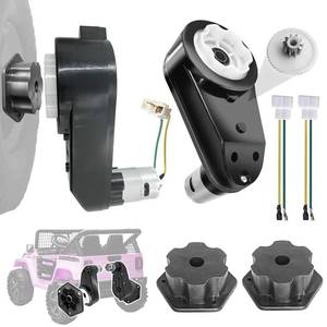 lot 6269 image: 2PCS 12 Volt RS550 40000 RPM High-Speed Motor Gearbox for Power Wheels Motor,Pair of 12V Motors Engine for Ride-On Replacement Parts,2 Free Coupler (Blck Coupler)
