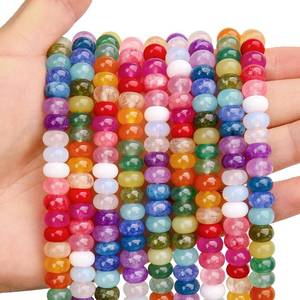 lot 6279 image: BONNY BOXX 1 Strand Natural 5  8mm Mulitcolor Rondelle Beads, Natural Abacus Disk Stone Beads Loose Spacer Gemstone for DIY Bracelet Necklace Jewelry Making
