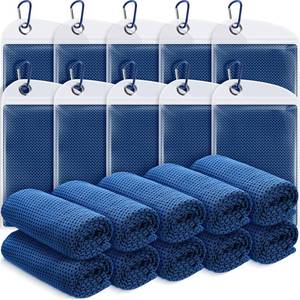 lot 7115 image: 20 Pcs Cooling Towel 40 x 12 Ice Towel for Neck and Face Microfiber Chilly with Bag Breathable Yoga Gym Stay Cool Towels Sweat Rag for Workout Running Camping Pilates Beach Accessories (Royal Blue)