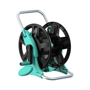lot 7118 image: Garden Hose Reel Cart,Hose Holder Up to 50-100 Feet of 58 Hose,Wall Mounted Water Hose Reel,Portable Hose Reels for Outside Car Washing, Watering
