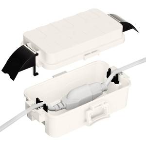 lot 7130 image: Flemoon IP55 Small Outdoor Electrical Box Waterproof, for Power Strip