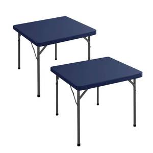 lot 7139 image: RichSets Square Fitted Table Covers, Non-Slip Elastic Corners, 2 Pack