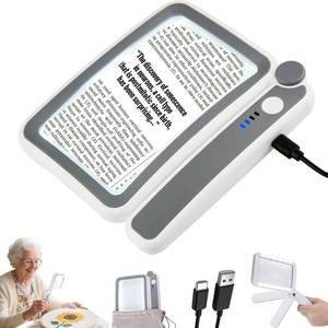 lot 8159 image: Thingogear 3.5X Rectangle Handheld Reading Magnifying Glass with LED