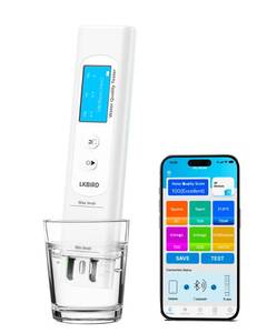 lot 8207 image: 6-in-1 Smart Water Tester for Drinking Water with APP Monitoring, Digital Water Testing Kit for TDS Meter, EC, Temp, TOC, COD, UV275, Professional Water Tester for Home, Well, Tap & Outdoor.