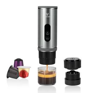 lot 8220 image: Vagizm Portable Espresso Machine 12V Travel Coffee Maker with Fast Self Heating & 15000mah Large Battery - Works with NS Capsule for Camping, Traveling, Car Driving
