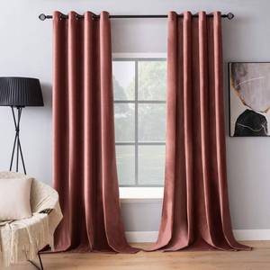 lot 8299 image: MIULEE Elegant Velvet Curtains Dusty Rose Pink Grommet Curtains Thermal Insulated Soundproof Room Darkening Blackout CurtainsDrapes for Living RoomBedroom Decor 52 x 72 Inch 2 Panels