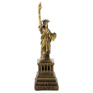 lot 9455 image: FUNHOKO Statue of Liberty Metal Model, 10 Inch Copper Home Decor Souvenir