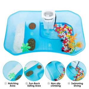 lot 9495 image: Small Turtle Tank with Multi-Function Areas