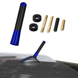 lot 10323 image: Kutyun Car Stubby Antenna, 3.15 Universal Mini Antenna with Aluminum Alloy Thread, Replacement Antenna for AMFM Radio Reception, Car Exterior Accessories for Most Cars (Blue)