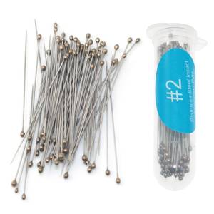 lot 10329 image: Lind Kitchen Stainless Steel 316 Matte Specimen Needles Glue Head Insect Needles 2# (100pcstin) 40mm Long Matte Fabric Positioning Damping Feeling