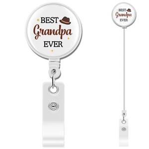 lot 10330 image: Grandpa Gifts for Grandpa Birthday Unique Grandparents Day Gifts Personalized Gift for Grandfather Fathers Day Cool Presents from Granddaughter Christmas Valentines Badge Holder Retractable 1 Pcs