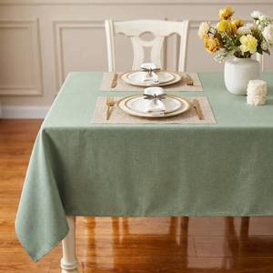lot 10394 image: IVAPUPU Textured Linen Table Cloth for Rectangle Tables - Sage Green Tablecloths Rectangular Waterproof Wrinkle Free Wipeable Dining Table Cover for Spring Wedding Birthday Kitchen Decor, 52 x 70 Inch