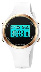 lot 10403 image: XCZAP Outdoor Sport Watches Alarm Clock Waterproof LED Digital Watch (O-White-02)