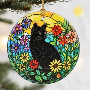 lot 10492 image: Christmas Ornaments, Dodosky 2.8in Ceramic Hanging Ornament, Xmas Decor, Christmas Tree Ornaments, Xmas Decorations for Tree, Holiday Ornament, Cat Lover Decor, Gifts for Cat Lovers for Women