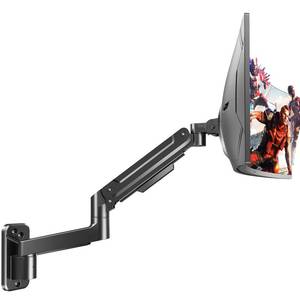 lot 11388 image: Mountory Monitor Wall Mount fits 22-49 Ultrawide Flat & Curved Screens, Heavy Duty Single Monitor Wall Arm Holds 2.2 to 44 lbs, Full Motion Adjustable Wall Bracket, VESA Mount 75x75mm100x100mm (Slight Use)