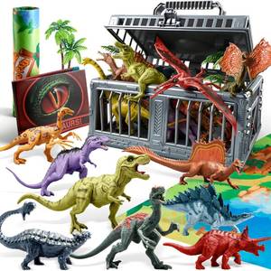 lot 11392 image: JOYIN Dinosaur Toys for Kids 3-5, 17 PCS Realistic Dinosaur Figures with Activity Play Mat & Storage Cage, Ideal Kids Toys for 3 Year Old Boys, Animals Toy for Boys Birthday Gifts