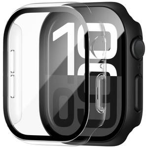 lot 12208 image: BHARVEST 2 Pack Case for Apple Watch Series 10 42mm Screen Protector, Slim Hard PC Case with Tempered Glass Screen Protector HD Ultra-Thin Bubble-Free Cover For Apple Watch 10 42mm,BlackClear