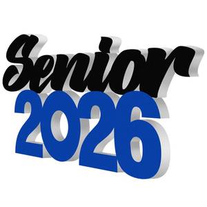 lot 12209 image: Yaomiao Senior 2026 Sign Graduation Props Grad Decorations Senior Black Blue Graduation Table Centerpieces Class of 2026 Sign for High School College