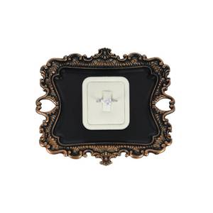 lot 12248 image: Funly mee Antique Trinket Dish Vintage Jewelry Tray, Ring Holder (Black & Gold, S)
