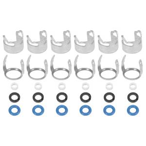 lot 12258 image: X AUTOHAUX 6 Set Fuel Injection Valve Seals Repair O Ring Kit for Audi A4 A6 A8 Q7 R8 2.8L 3.2L V6 V8 for VW Touareg Replace 06E998907G 6E998907G