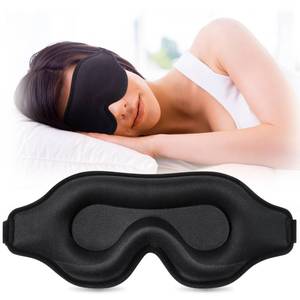 lot 12262 image: Sleep Eye Mask for Men Women, Lash Extensions 3D Sleeping Mask, Travel Blackout Night Blindfold Eye Shade Cover with Adjustable Strap (Black)