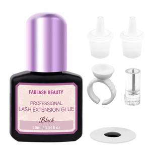 lot 12265 image: Lash Extension Glue Extra Strong Lash Glue 0.5-1 Sec Dry Lasting 6-8 Weeks Professional Eyelash Glue for Sensitive Eyes Waterproof Eyelash Extension Glue for Salon Use, Black(10ml) (Used Only Glue)