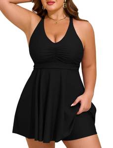 lot 14118 image: HUSKARY Plus Size Bathing Suit for Women 2026 Trendy Hide Belly Swim Suits 22W